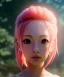 Placeholder: Anime girl cute neck head portrait, warrior costume, village, meditation, 8k quality