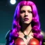 Placeholder: Actress, Katheryn Winnick, retro futuristic, sexy, blood, portrait, unreal engine 5, samurai, 16 bit, god lights, ultra hd, vibrant color, night city background, neon, front view.