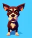 Placeholder: Cute dog, one colour background