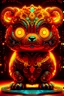 Placeholder: Cute and cute mystical animal, in the style of dark amber, very detailed, 8k, by Megan Duncanson, hyper detailed, full neon color, sunlight, symmetrical, Super cute, trending on artstation