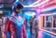 Placeholder: cosmic male extraterrestrial being, human-alike, comic suit, full body, bright colors, portrait, highly detailed, Cinematic, Color Grading, Editorial Photography, Depth of Field, DOF, Tilt Blur, White Balance, 32k, Super-Resolution, Megapixel, ProPhoto RGB, VR, Half rear Lighting, Backlight, non photorealistic rendering