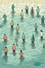 Placeholder: a people drop in the water