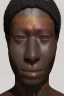 Placeholder: african head portrait, warrior costume, village, meditation, woods, galaxy sky, 8k quality