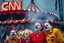 Placeholder: a group of clowns in front of the circus with a CNN logo