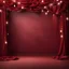 Placeholder: Hyper Realistic Red & Maroon Fabric Background with garland lights