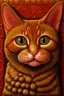 Placeholder: Portrait of a gingerbread cat