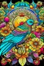 Placeholder: amazing mandala bird adult book cover