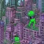 Placeholder: plankton like kaijus detroying a city by jim woodring