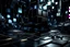 Placeholder: hyper crazy aluminum diorama art of the matte black cubes squares circles triangles glowing lines motion blur depth of field dark metallic colors black light from the left and back hyper shadows octane render
