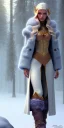 Placeholder: Cute elven female adventurer with ears out of her hairsdressed in a warm overcoat, wearing boots on paves, posing frontally, in style of Cedric Peyravernay Art, microdetails, ultradetailed --ar 2:3 --beta --upbeta --upbeta