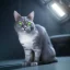 Placeholder: in Spaceship indoor cyber cat unreal 5, octane render,cinema4d, dynamic lighting, dramatic lighting, 4k, redshift render, highly detailed, hyper realistic, in space