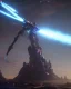 Placeholder: giant robot firing rockets in a small woman, intricate mech details, ground level shot, 8K resolution, Cinema 4D, Behance HD, polished metal, Unreal Engine 5, rendered in Blender, sci-fi, futuristic, trending on Artstation, epic, cinematic background, dramatic, atmospheric