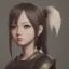 Placeholder: Anime girl cute neck head portrait, warrior costume, village, meditation, 8k quality