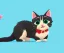 Placeholder: cute cat illustration isolated