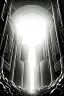 Placeholder: light hole tunnel in the dark, environment, greyscale