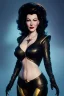 Placeholder: Ava Gardner as evil queen in black leather, busty, cleavage, curvy, angry, stern look. character design by cory loftis, fenghua zhong, ryohei hase, ismail inceoglu and ruan jia. unreal engine 5, artistic lighting, highly detailed, photorealistic, fantasy