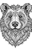 Placeholder: Caricature bear colorless,to color,no back ground