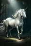 Placeholder: full body portrait of a white and bright unicorn which is a patron in a youth novel, elegant, powerful, wise