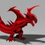 Placeholder: ugly dragon, red, spiky, ultra realisitc