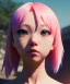 Placeholder: Anime girl cute neck head portrait, warrior costume, village, meditation, cyberpunk, 8k quality