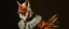 Placeholder: amish space alien fox hen dressed in amish outfit, painted by Rembrandt, Escher and Giger