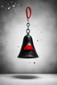 Placeholder: The month of December as a bell in black and white with a splash of red.