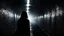 Placeholder: a woman silhouette in metro tunnel, dark shadows the walls, the heart ached with fear and sadness, for knows what the end, sinister, etheral, fog, dark mistic mood