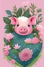 Placeholder: Looking for a creative and adorable way to show your love this Valentine’s Day? Look no further than this digital graphic of a cute little baby pig surrounded by plants and flowers. Perfect for DIY crafting projects, this image is sure to put a smile on your loved one’s face.