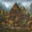 Placeholder: A beautiful elven village built on large rocks, detailed painting, full HD, 8K, 18K