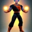 Placeholder: the rock as a dragonball z character full body