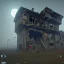 Placeholder: hideout, run down, graffiti, vandalized, day time, destroyed buildings , unity, scriptable render pipeline , lighting , volumetric , global illumination, moon skybox , foggy .