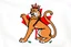 Placeholder: a canadian cougar in a royal lion position like on flags or crests, vector