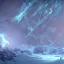 Placeholder: celestial, ice crystals, snow, icicles, reflections