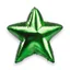 Placeholder: High resolution photograph of a inflated green star foil balloon