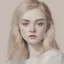 Placeholder: Elle fanning in the style of René Gruau