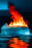 Placeholder: Fire on iceberg