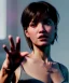 Placeholder: Ultra Realistic image portrait, medium shot view, woman making the fuck you finger gesture, highly detailed, unreal engine 5, RTX, ultra detail, volumetric lighting, finely drawn, high definition, high resolution.