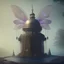 Placeholder: a fairy fountain, scary, steam punk, realistic, made in octane, cinematic, ultra-realistic, extremely detailed octane rendering, 8K, VRAY Super Real ar 2:3, dof photorealistic futuristic 50mm lens hard lighting dark gray tintype photograph, realistic lighting, sepia color