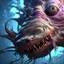 Placeholder: fluid ink angler fish creature, unreal engine 5, 8k resolution, photorealistic, ultra detailed