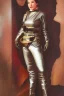 Placeholder: Full body portrait, painting, medium shot lady style of The Rocketeer