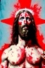 Placeholder: "Beefcake Jesus" depicts a satirical portrait of Jesus that has had red paint splattered on it by Fundamentalist protestors