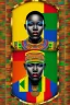 Placeholder: cyclone head in Kente portrait, cinematic, ghana flag, african pattern, engraved, 8k quality