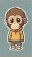 Placeholder: un lindo mapache con un sueter, sticker, caricatura