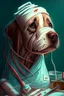 Placeholder: Specialty, nurse, job, medical equipment, lighting, needle, plaster, bandages, muzzle, drawing, background