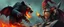 Placeholder: fire drop bear vampire vs gnome goblin rock priest, fish eye lense