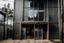 Placeholder: An 8 floor Glass and Wood exterior, production studio in a big barn with the name "Mac-C Production Studios" outside of it. on an ethereal looking entrance.