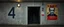 Placeholder: background of wall(wet textured concrete, gray, old, cracked, stained, 1 wall light) from underground parking, hong kong style, a large number "4" painted on left(old faded paint), at middle is a narrow opening into an area with dark stairway, cyberpunk, to the right of opening is a faded poster of big brother's face(1984) and a row of repeated posters for the movie "THEM"
