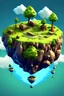 Placeholder: Floating island low polygon game sprite