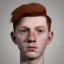 Placeholder: short redheaded boy with a long face and freckles , realistic, 8k,