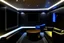 Placeholder: a dedicated home cinema room with LED ambient lighting in the walls